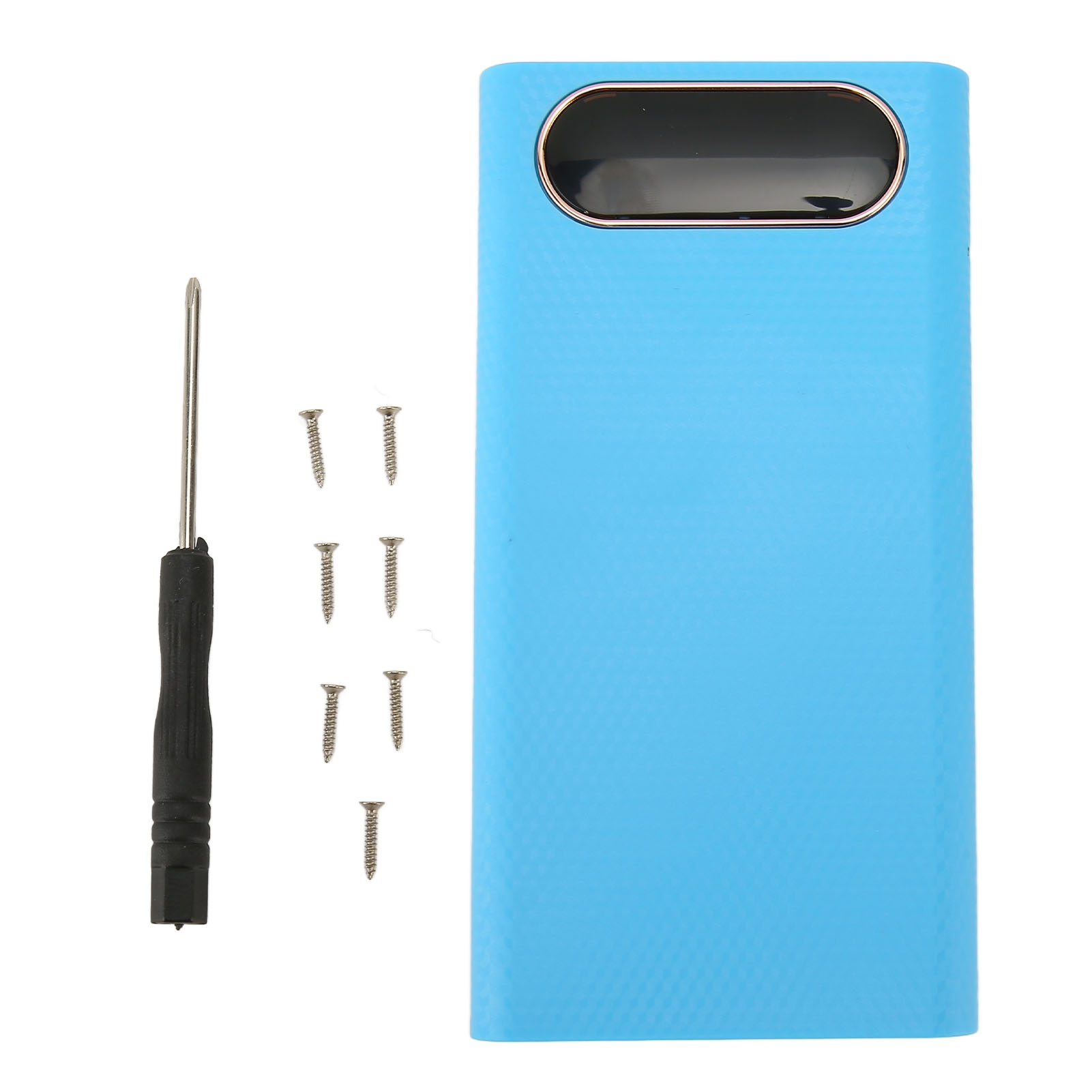 Battery Case Storage - 6x21700バッテリーパワーバンクケース 21700バッテリーボックス DIYパワーバンクボックス LCDディスプレイ付き スマホ用 ブルー