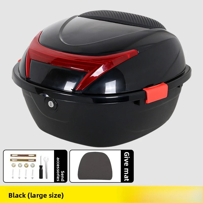 Battery Case Storage - ユニバーサル厚型大容量バイク収納ボックス、電動車両バッテリースクーターペダル用防振リアトランクケース
