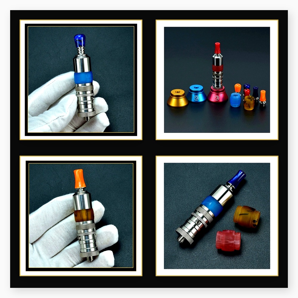 Drip Tip Resin - Wolfcoolvape Flash-e-Vapor デュアルRTA ベルキャップ レジン 316SS