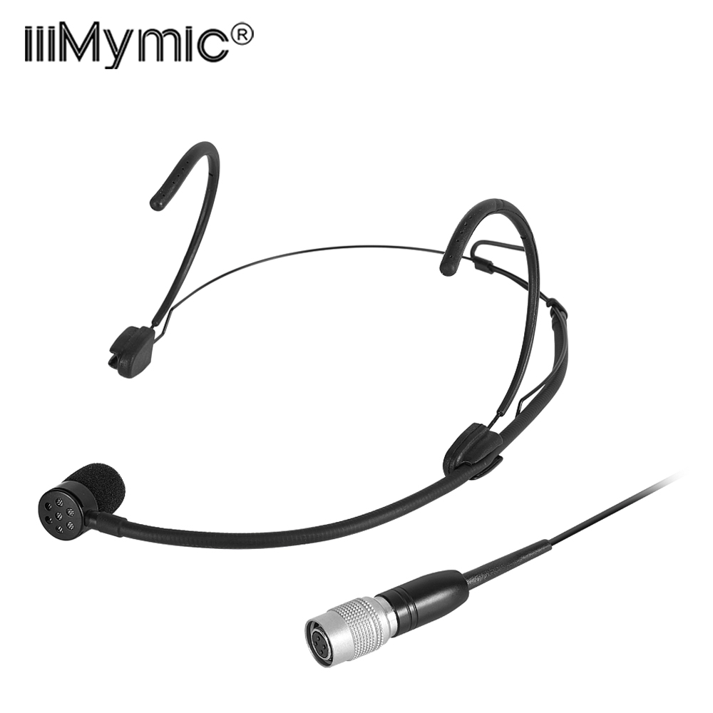 Shure Mic Sm58 - Iiimymic 単一指向性ブラックヘッドセットマイクミニ 4 ピン歌うためのヘッドウォーンマイクオーディオテクニカワイヤレスボディパックシステム用