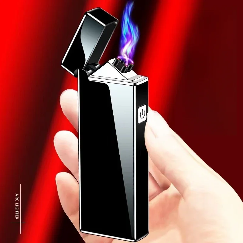 Accessories For Vaping - 防風電子タバコライター,デュアルアークパルス,USB充電,アウトドアシガーライター,シガレットアクセサリー,メンズギフト,新品