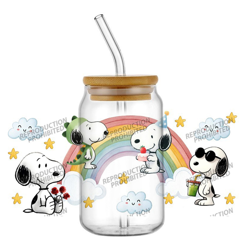 人気の可愛い犬の誕生日おめでとう絵画 16オンス UV DT - Rdta Tank Glass のレビューと価格