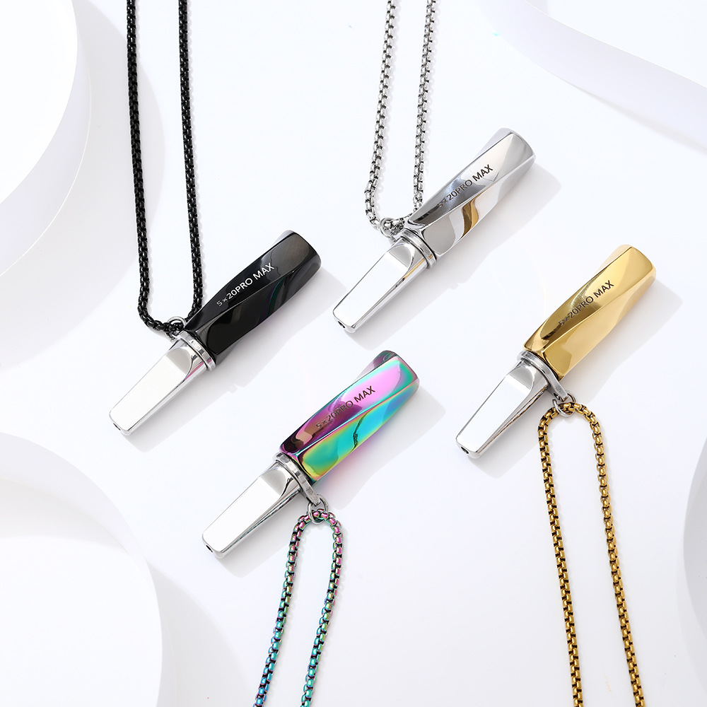 ステンレス製吸入器ネックレス 天然アロマ ベイプ式呼吸器 詰 - Vaping Air のレビューと価格