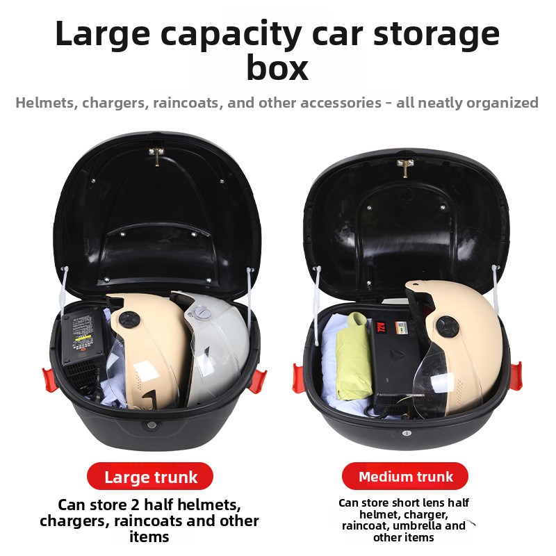 ユニバーサル厚型大容量バイク収納ボックス、電動車両バッテリー - Battery Case Storage のレビューと価格