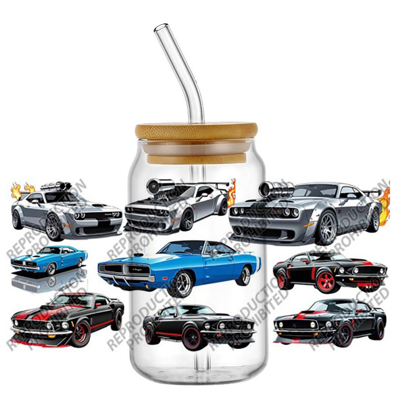 人気のスポーツカーシリーズ 16オンス UV DTF 3D転 - Rdta Tank Glass のレビューと価格