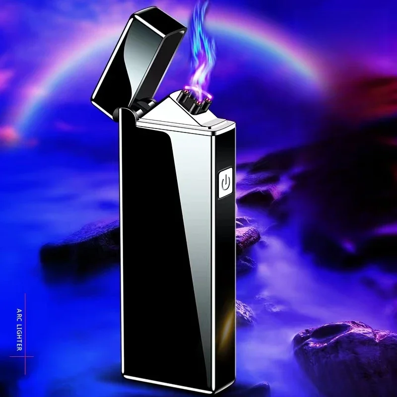 防風電子タバコライター,デュアルアークパルス,USB充電,ア - Accessories For Vaping のレビューと価格